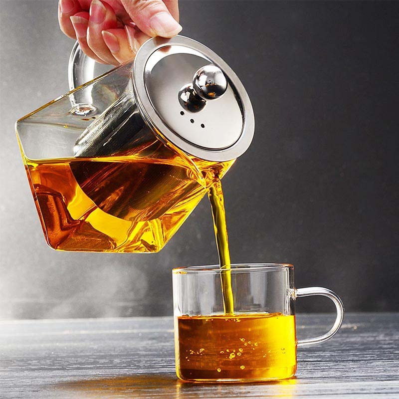 Bouteille à double paroi avec infuseur à thé, verre résistant à la chaleur,  400 ml